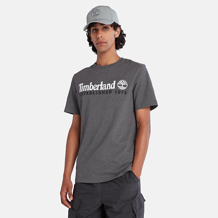 Camiseta con logotipo Outdoor Heritage para hombre en gris oscuro-