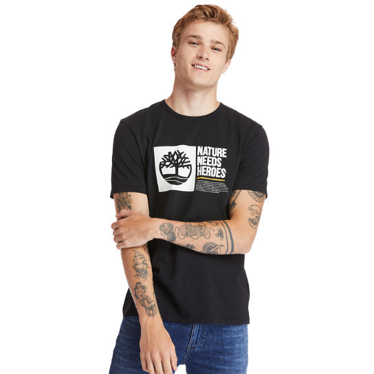 Camiseta Nature Needs Heroes™ para Hombre en color negro | Timberland