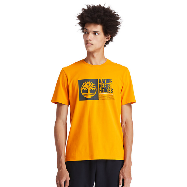 Nature Needs Heroes™ T-Shirt for Men in Orange-