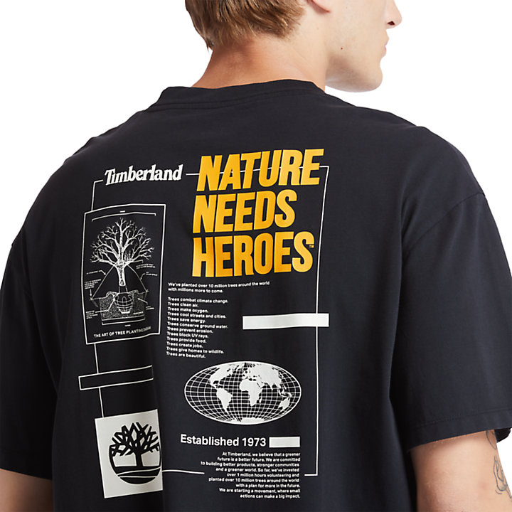 T-shirt da Uomo Timberland® Heritage Graphic in colore nero-