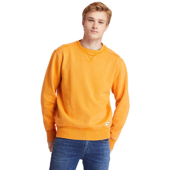 Lamprey River Crew Neck Sweatshirt for Men in Orange | Timberland