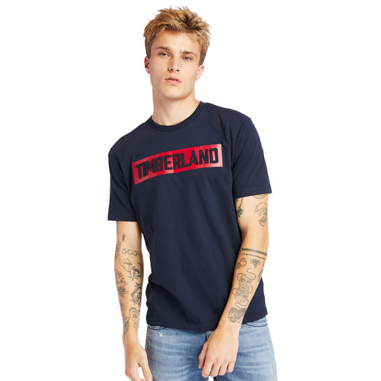 Mink Brook 3D-embossed T-Shirt for Men in Navy | Timberland