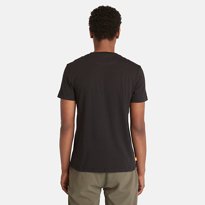 T-shirt Dunstan River à poche pour homme en noir-