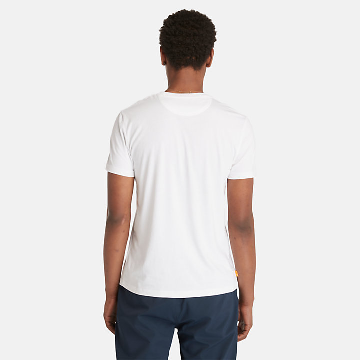T-shirt Dunstan River à poche pour homme en blanc-