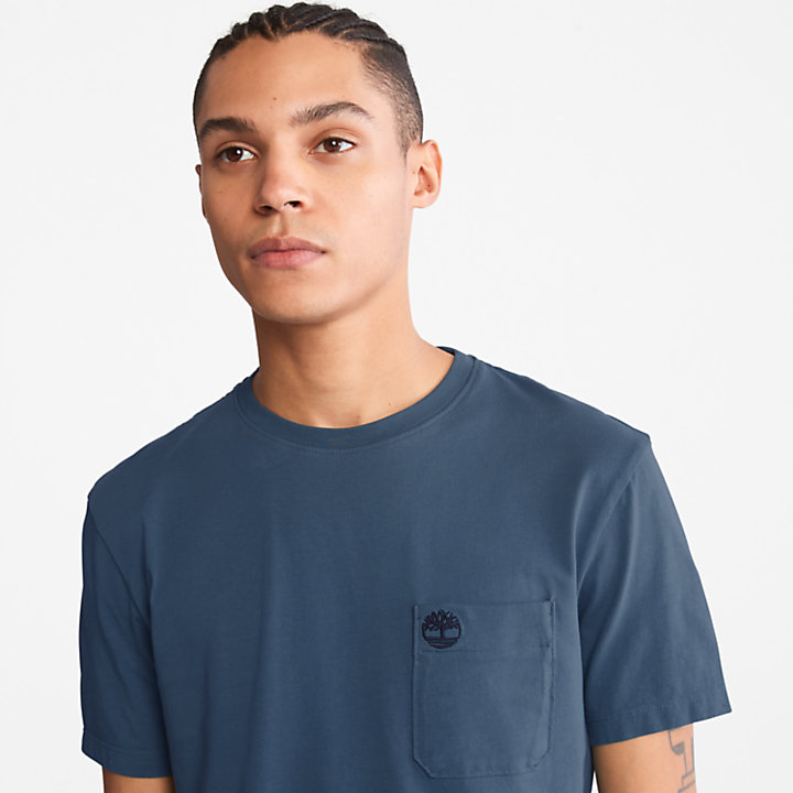 Dunstan River One-Pocket T-Shirt for Men in Blue-