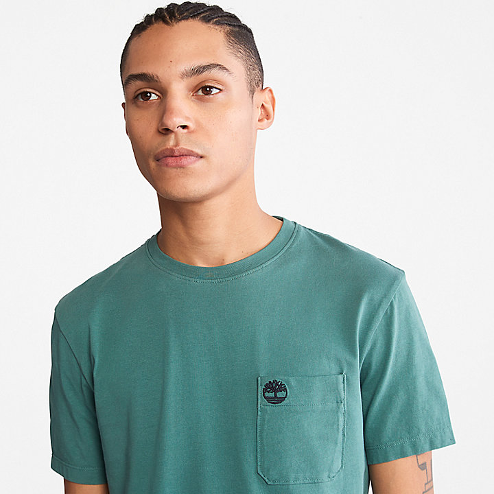 T-shirt à une poche Dunstan River pour homme en vert