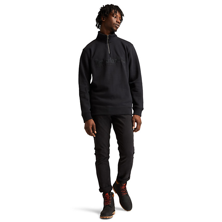 Men's Outdoor Heritage Zip-Neck Sweatshirt in Black-