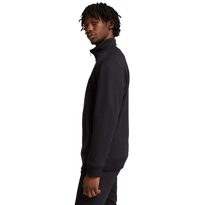 Men's Outdoor Heritage Zip-Neck Sweatshirt in Black-
