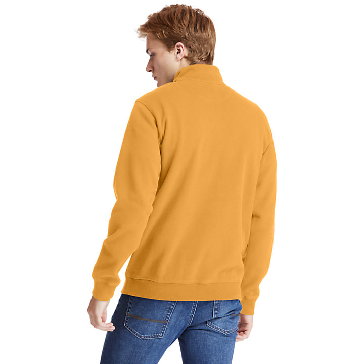 Sweat-shirt Outdoor Heritage à col zippé pour homme en orange-