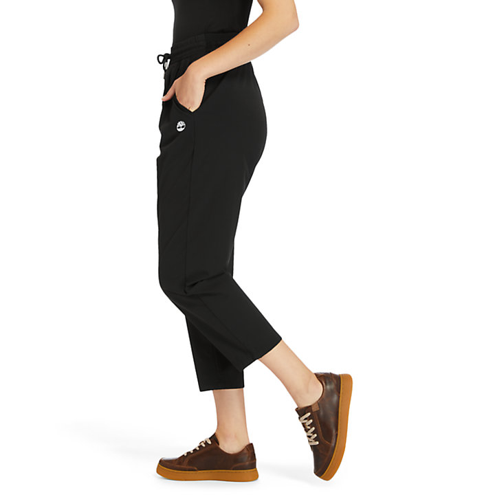 Wasserabweisende Tapered Hose für Damen in Schwarz-
