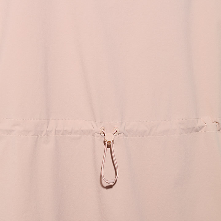 Robe t-shirt à cordon de serrage pour femme en rose clair