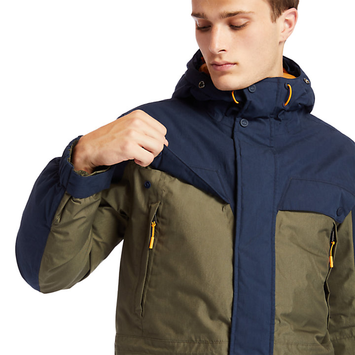 Outdoor Heritage Expedition Parka for Men in Navy/Green-
