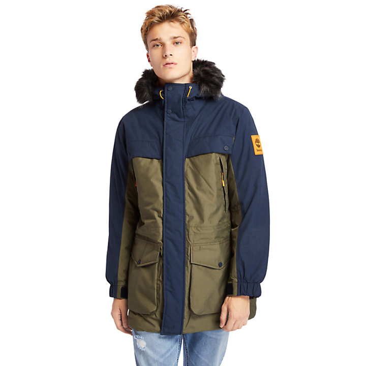 Outdoor Heritage Expedition Parka for Men in Navy/Green-