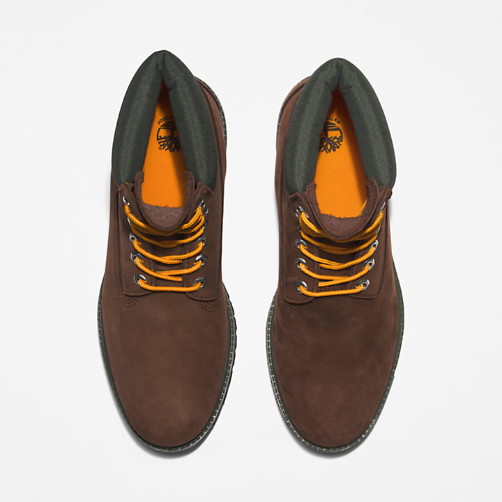 Timberland Premium® 6 Inch Boot for Men in Dark Brown/Orange-