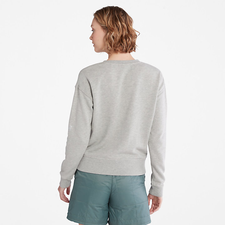 Sweatshirt mit Beuteltasche für Damen in Grau-