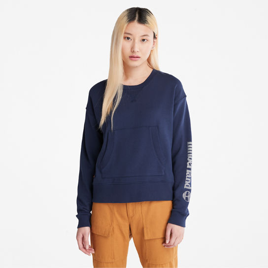 Sweatshirt mit Beuteltasche für Damen in Navyblau | Timberland