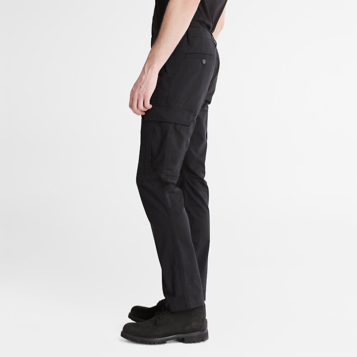 Core Cargo Trousers for Men in Black-