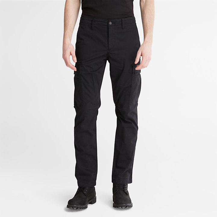 Core Cargo Trousers for Men in Black-