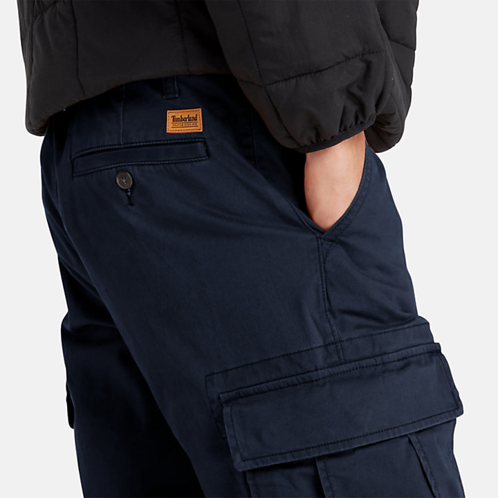 Core Twill Cargo Trousers for Men in Navy-
