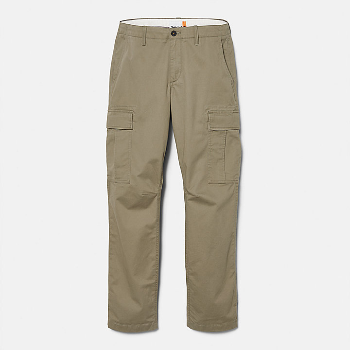 Core Twill Cargo Trousers for Men in Green