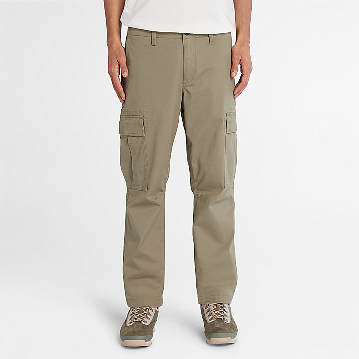 Core Twill Cargo Trousers for Men in Green