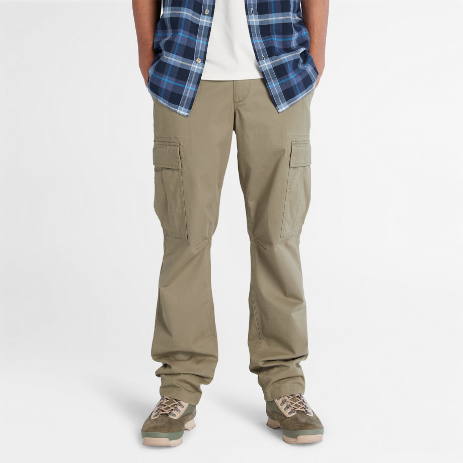 Timberland Core Twill Cargo Trousers For Men In Green Green