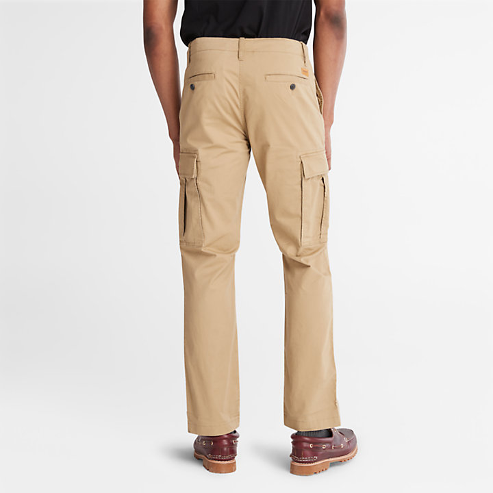 Core Cargo Trousers for Men in Beige-