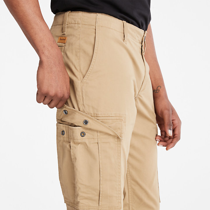 Core Cargo Trousers for Men in Beige-
