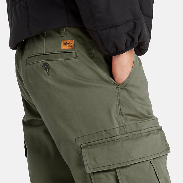 Core Cargo Trousers for Men in Green-