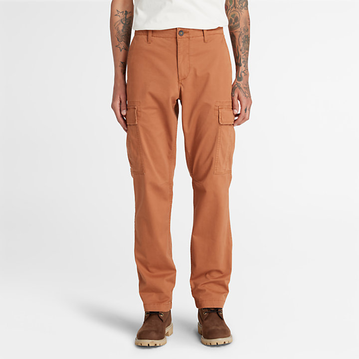 Core Cargo Trousers for Men in Brown-