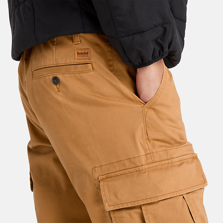 Pantalon cargo en sergé Core pour homme en orange-