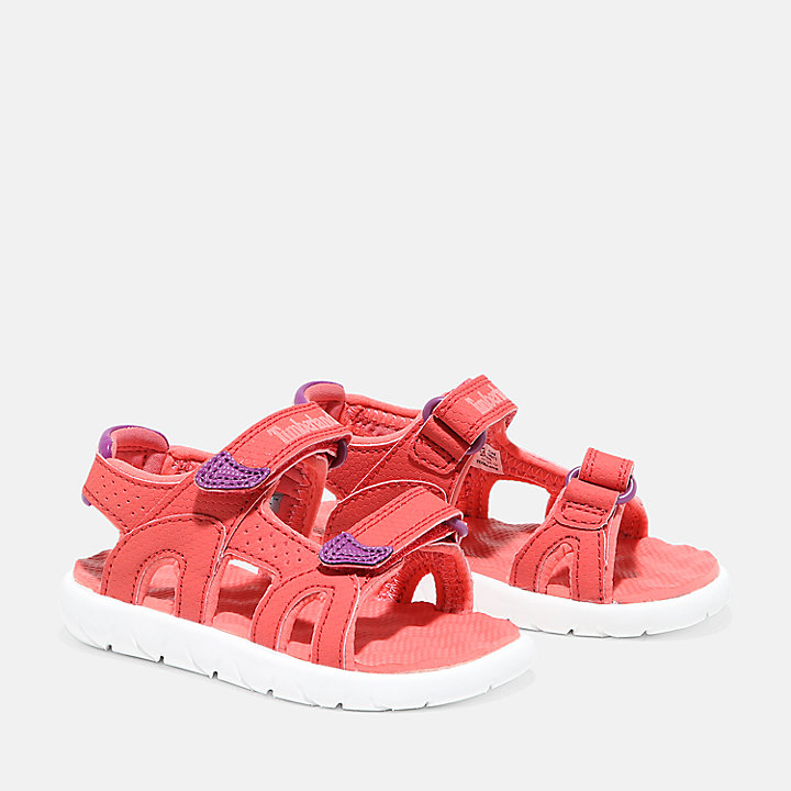 Sandália com Tiras Duplas Perkins Row para Criança em coral ou rosa ou vermelho