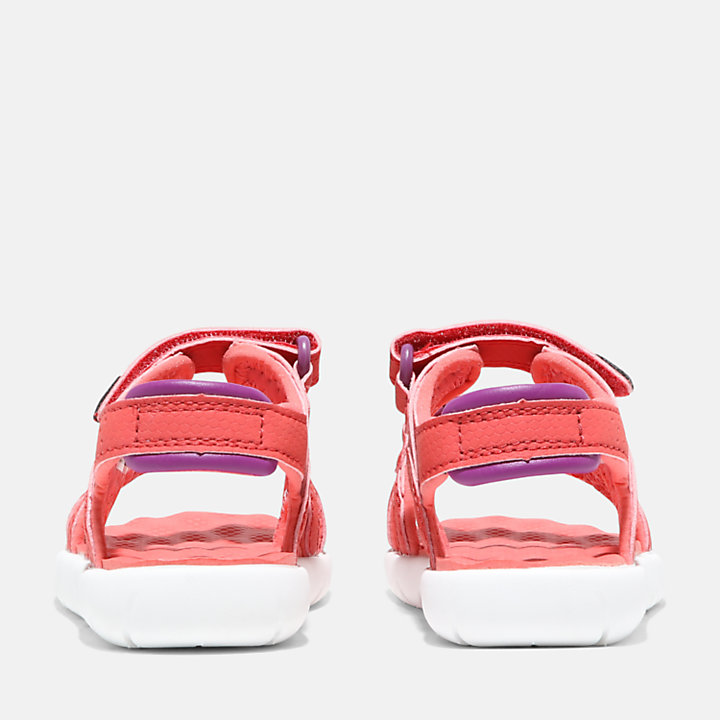 Sandália com Tiras Duplas Perkins Row para Criança em coral ou rosa ou vermelho-