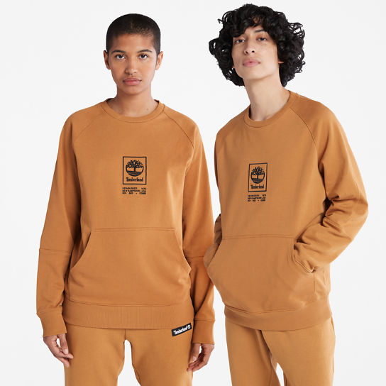 Schweres Rundhals-Sweatshirt mit Logo für Herren in Gelb | Timberland