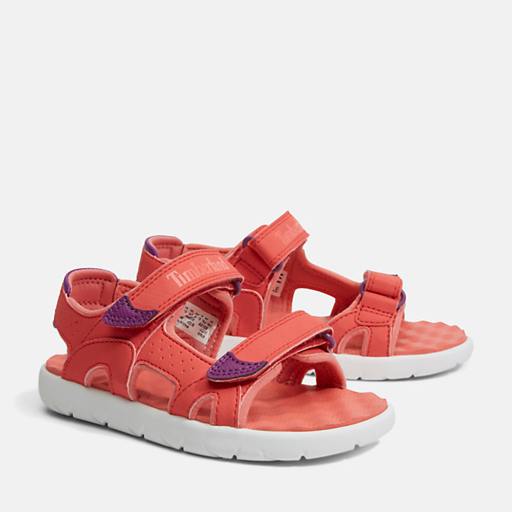 Perkins Row Sandale mit Doppelriemen für Kinder in Koralle oder Pink oder Rot-