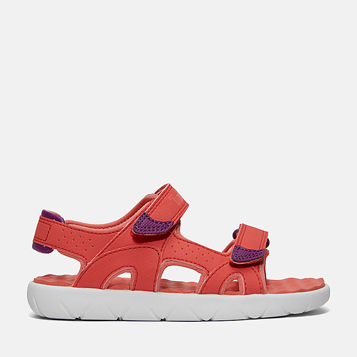 Perkins Row Sandale mit Doppelriemen für Kinder in Koralle oder Pink oder Rot