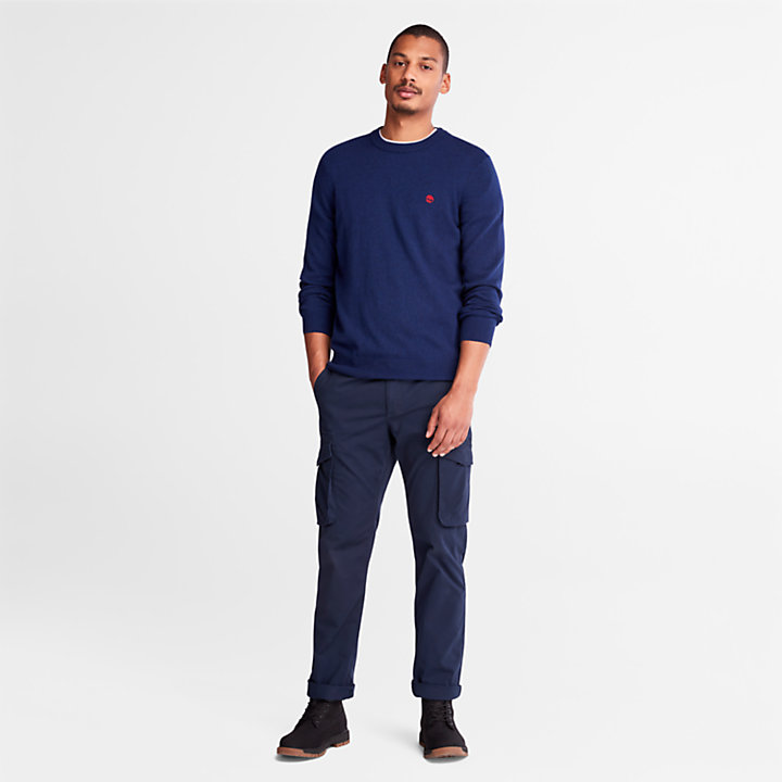 Twill Cargo Trousers for Men in Navy-