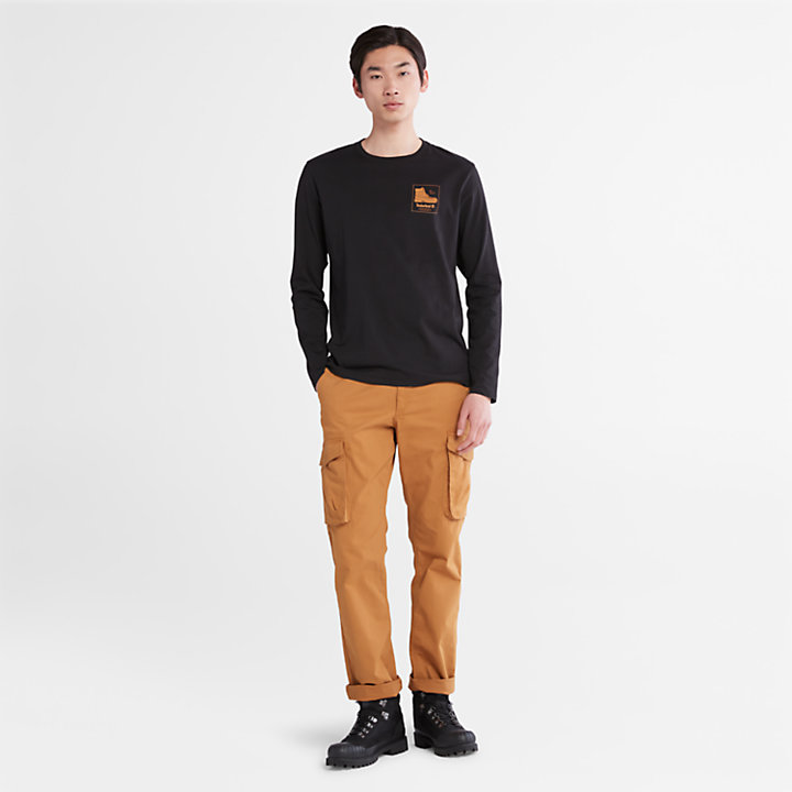 Twill Cargo Pants for Men in Yellow-