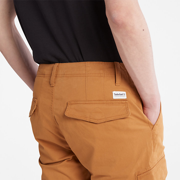 Twill Cargo Pants for Men in Yellow-