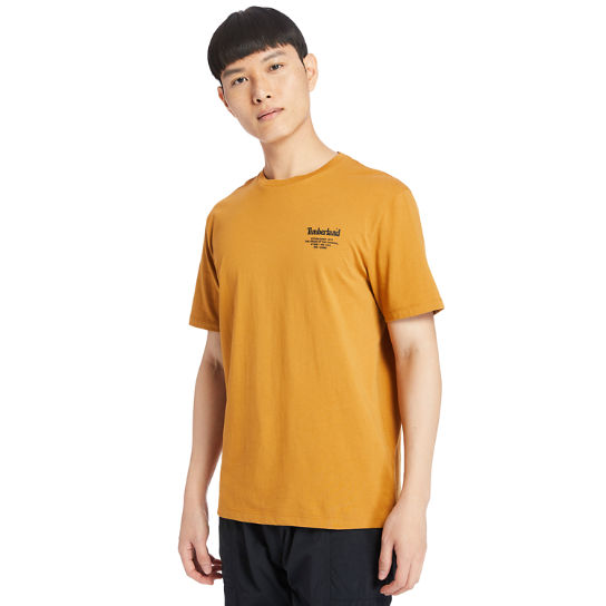 Herren-T-Shirt mit Logo auf dem Rücken in Orange | Timberland