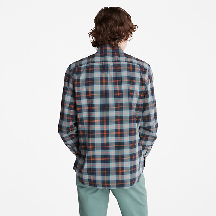 Eastham River Stretch Checked Shirt for Men in Green-