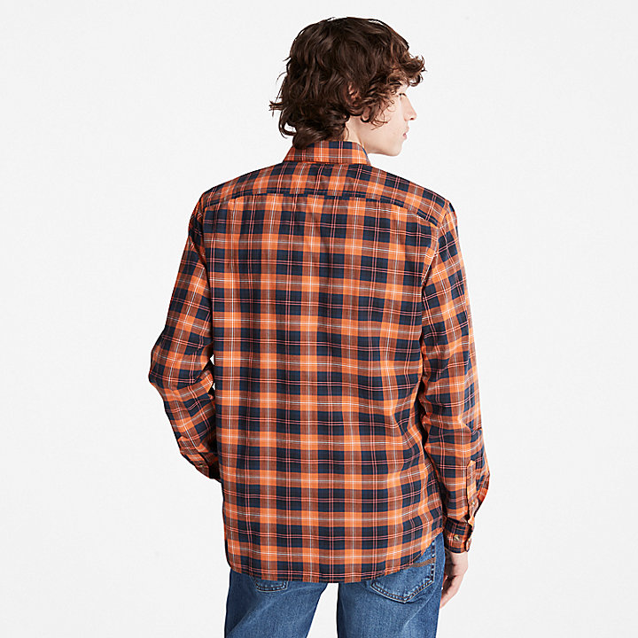 Eastham River Stretch Checked Shirt for Men in Brown
