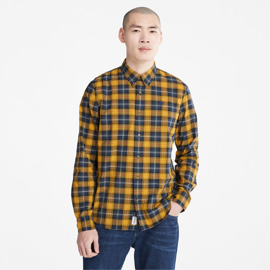 Eastham River Stretch Checked Shirt for Men in Yellow | Timberland