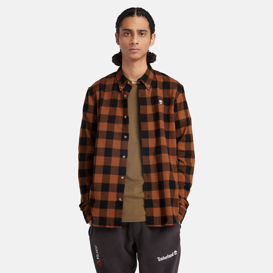 Mascoma River Long-Sleeve Check Shirt for Men in Brown | Timberland