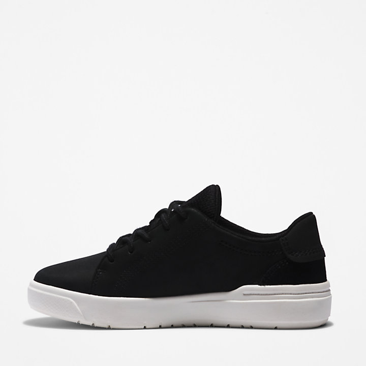 Seneca Bay Leather Trainer for Youth in Black-