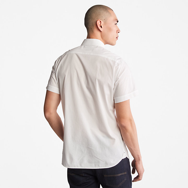Eastham River Stretch Poplin Shirt for Men in White-