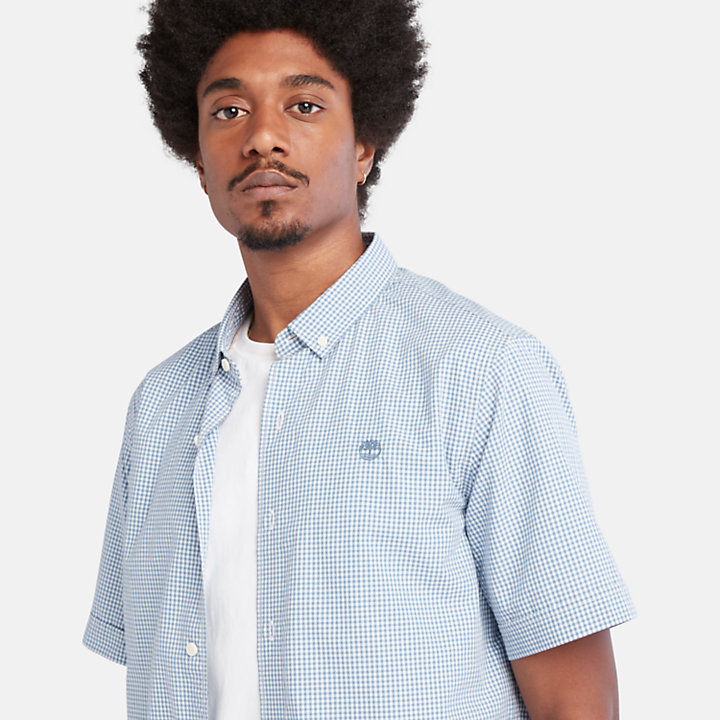 Suncook River Poplin Shirt for Men in Blue-