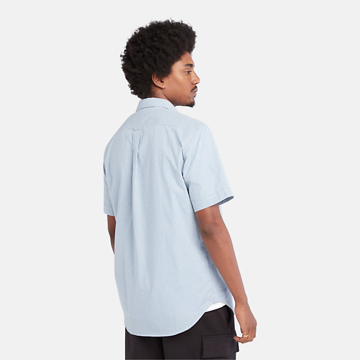 Suncook River Poplin Shirt for Men in Light Blue-