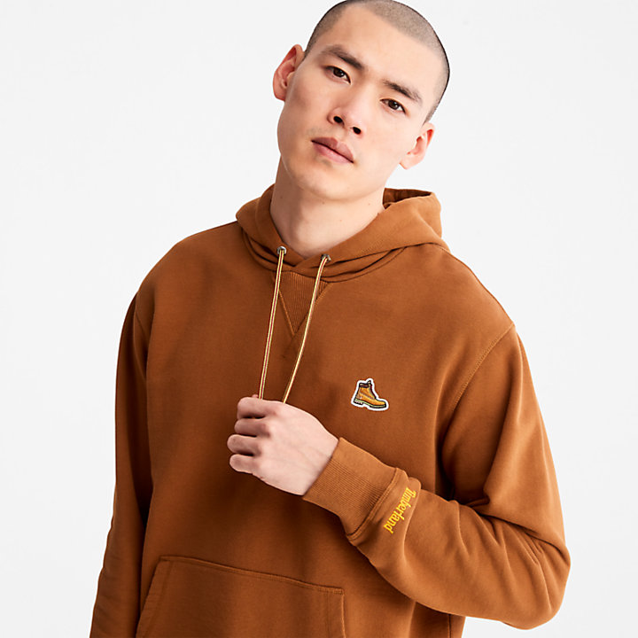 Boot Logo Hoodie for Men in Brown | Timberland