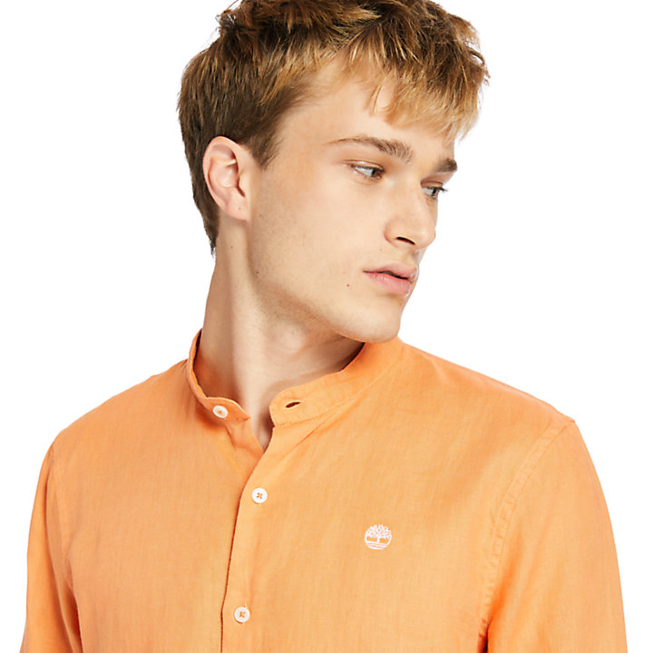 Camisa de Lino Mill River para Hombre en naranja-
